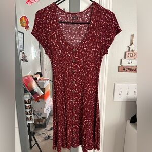 SO Red Floral Mini Dress